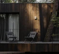 Applique murale, Wally Cestita, noir, IP54, Ø22cm, H24cm - Santa & Cole