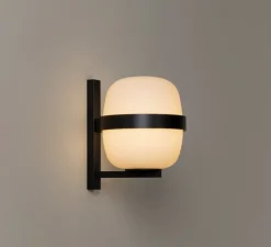 Applique murale, Wally Cestita, noir, IP54, Ø22cm, H24cm - Santa & Cole