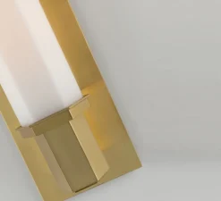 Applique murale, Walton, laiton ancien,L11,4cm, H38cm - Hudson Valley