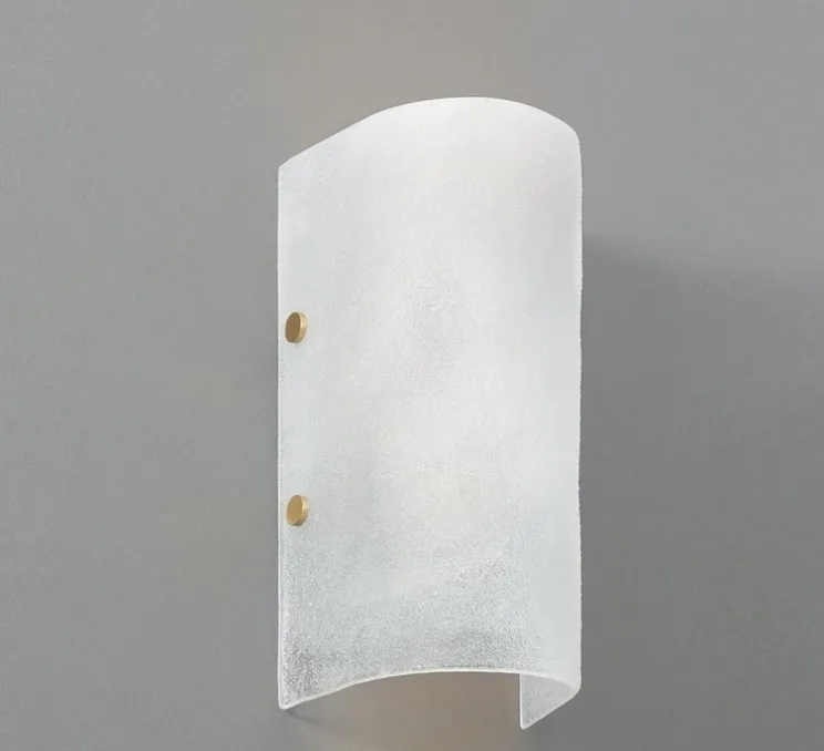 Applique murale, Whistler ,verre soufflé, laiton, IP44, L14cm, H30cm - CTO lighting