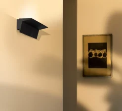 Applique murale, Zena, noir, LED, dim, 3000k, 2200 lm, L28cm, H8cm - Nemo Lighting