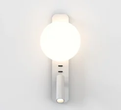 Applique murale, Zeppo Reader, blanc mat, L15cm, H34cm - Astro