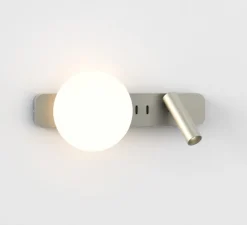 Applique murale, Zeppo Reader, nickel mat, L15cm, H34cm - Astro