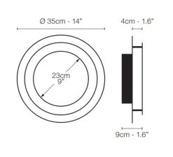 Applique murale, Zepto, blanc, LED, dim, 2700K, 528 lm, L35cm, H35cm - Le Deun