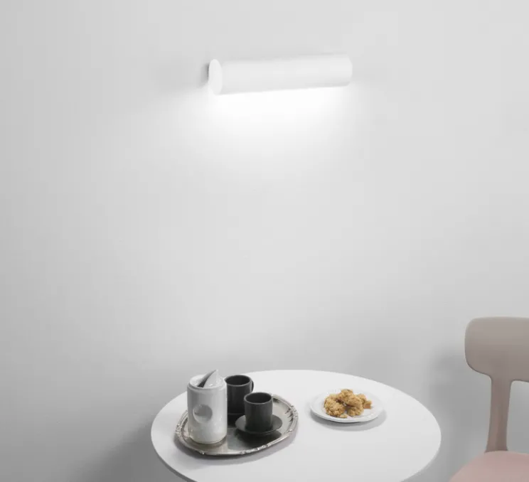 Applique murale,Vertbois, prêt à peindre, Léane, blanc, Led, 3000-4000 K,700lm, L32cm, Ø8cm - Nedgis