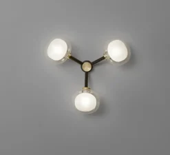 Applique, NABILA, 552.73, laiton, noir et blanc, Ø38cm, H14cm - Tooy