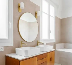 Applique, Odyssey Small, opalin et laiton poli, L10,5cm, H23cm - Schwung