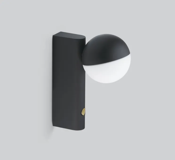 Applique ou lampe à poser, Balancer mini, noir, LED, dim, 3000K, 550 lm, Ø9cm, H19cm - Northern