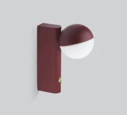 Applique ou lampe à poser, Balancer mini, rouge cerise, LED, dim, 3000K, 550 lm, Ø9cm, H19cm - Northern