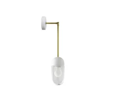 Applique ou plafonnier articulable, Light.036, avec Glass004, laiton, LED, Ø10cm, H14cm - ZANGRA