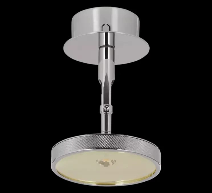 Applique ou plafonnier, Asteria spot, Acier brossé, LED, dim, 3000K, 500 lm, Ø12cm, H14,1cm - Umage