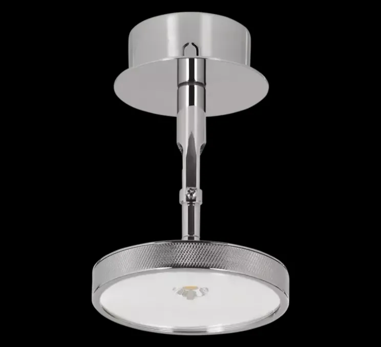 Applique ou plafonnier, Asteria spot, Acier brossé, LED, dim, 3000K, 500 lm, Ø12cm, H14,1cm - Umage