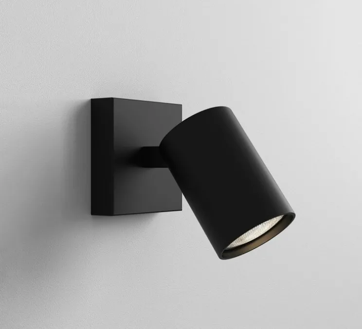 Applique ou plafonnier, Ascoli single, noir mat, Ø8cm, H13cm - Astro Lighting