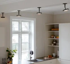 Applique ou plafonnier, Asteria spot, noir, LED, dim, 3000K, 500 lm, Ø12cm, H14,1cm - Umage