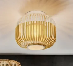 Applique ou plafonnier, Bamboo Light XS, blanc, Ø27cm, H20cm - Forestier