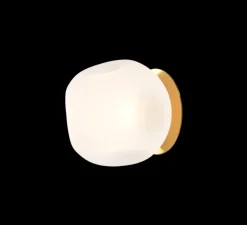 Applique ou plafonnier, Barocco, blanc et laiton, Ø20cm, H21cm - Nordic Tales