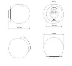 Applique ou plafonnier, Barocco, blanc et laiton, Ø20cm, H21cm - Nordic Tales