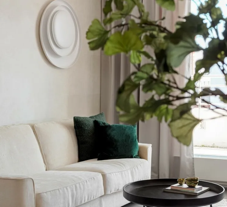 Applique ou plafonnier, Bahia, blanc, LED, 2850K, 4210lm, L70cm, H76cm - Foscarini