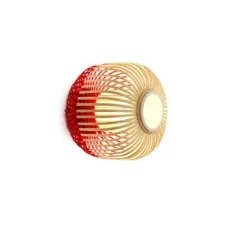 Applique ou plafonnier, Bamboo Light XS, rouge, Ø27cm, H20cm - Forestier