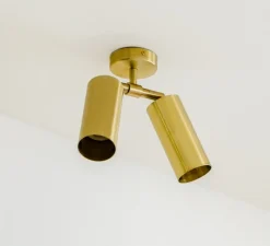 Applique ou plafonnier, Book XL Double, laiton brossé, L41,5cm, P20cm - Contain