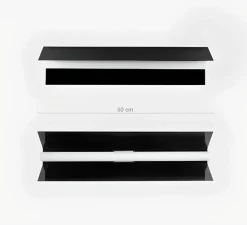 Applique ou plafonnier, Bridget 50, noir, L13,5cm, H50cm - Zangra