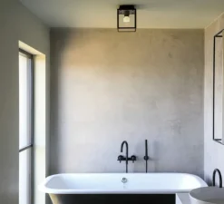 Applique ou plafonnier, Caged wet, petit, métal noir, IP44, L16,9cm, H17,3cm - Buster & Punch