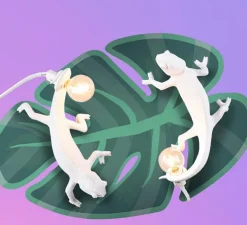 Applique ou plafonnier caméléon, Chameleon Lamp Going Up, blanc, L21cm, H9cm - Seletti