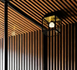 Applique ou plafonnier, Caged wet, petit, laiton, IP44, L16,9cm, H17,3cm - Buster & Punch