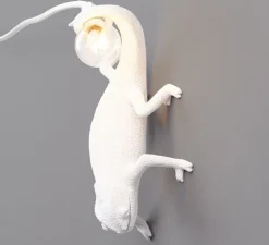 Applique ou plafonnier caméléon, Chameleon Lamp Going Down, blanc, L21cm, H10cm - Seletti