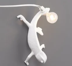 Applique ou plafonnier caméléon, Chameleon Lamp Going Down, blanc, L21cm, H10cm - Seletti