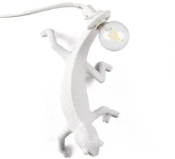 Applique ou plafonnier caméléon, Chameleon Lamp Going Down, blanc, L21cm, H10cm - Seletti