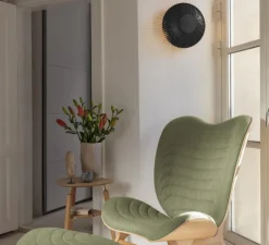 Applique ou plafonnier, Clava Up, chêne noir, Ø35cm, H16cm - Umage