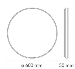 Applique ou plafonnier, Clara, blanc, chrome, LED, dim, 2700K, 3141 lm, Ø60cm, H5cm - Flos