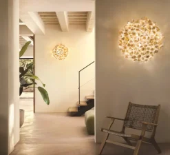 Applique ou plafonnier, Clizia Medium Mama Non Mama, or, L57cm, H23cm - Slamp