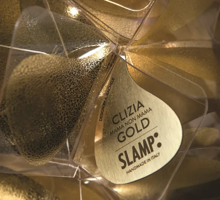 Applique ou plafonnier, Clizia Medium Mama Non Mama, or, L57cm, H23cm - Slamp