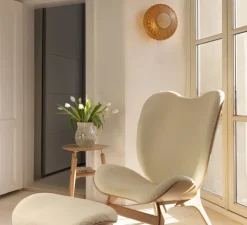 Applique ou plafonnier, Clava Up, chêne naturel, Ø35cm, H16cm - Umage