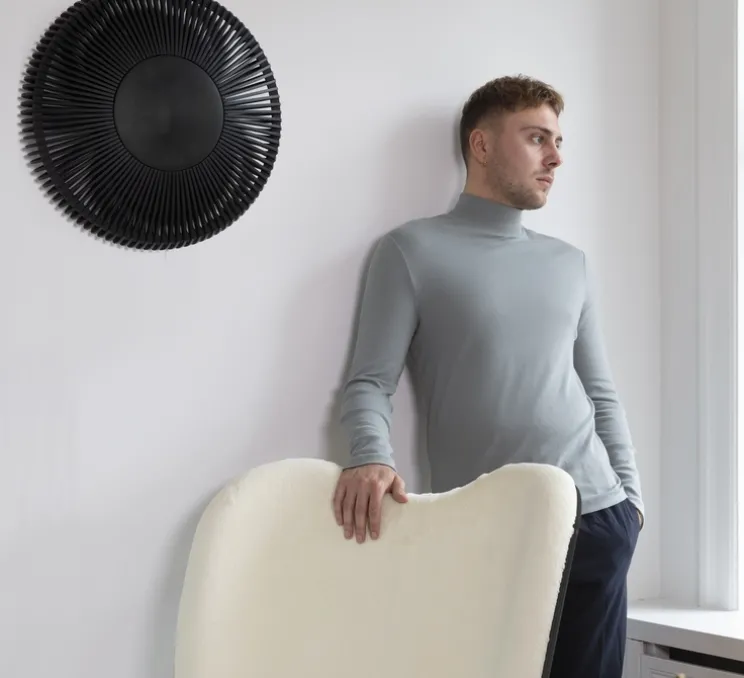 Applique ou plafonnier, Clava Up, Large, chêne noir, Ø49cm, H16cm - Umage