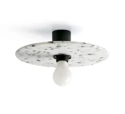 Applique ou plafonnier, Confetti 450, noir et blanc, L45cm, P7cm - Faro
