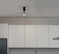 Applique ou plafonnier, Confetti 300, noir et blanc, L30cm, P14cm - Faro