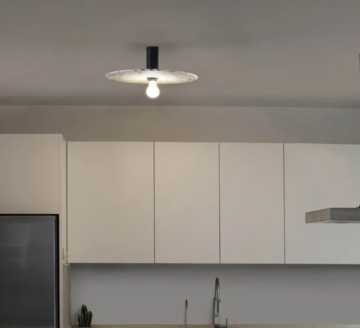 Applique ou plafonnier, Confetti 300, noir et blanc, L30cm, P14cm - Faro