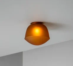 Applique ou plafonnier, Contour 150, base mini, jaune citrine, LED, 2700K, Ø15cm, H13cm - A-N-D