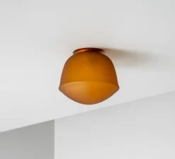 Applique ou plafonnier, Contour 150, base mini, jaune citrine, LED, 2700K, Ø15cm, H13cm - A-N-D