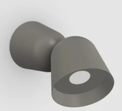 Applique ou plafonnier, Convex, gris, LED, 4000K, 1250 lm, Ø12,4cm, H25,4cm - Zero