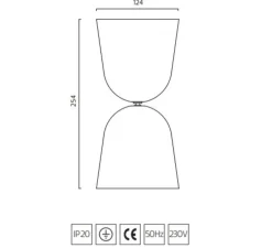 Applique ou plafonnier, Convex, blanc, LED, 4000K, 1250 lm, Ø12,4cm, H25,4cm - Zero
