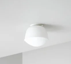 Applique ou plafonnier, Contour 150, base mini, blanc perle, LED, 2700K, Ø15cm, H13cm - A-N-D