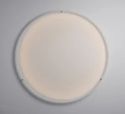 Applique ou plafonnier, Curve 120, avec alimentation déportée, blanc, LED, dim, 2700K, 2112 lm, Ø123cm, H8cm - Le Deun