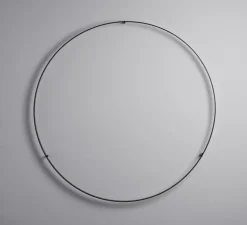 Applique ou plafonnier, Curve 120, avec alimentation déportée, noir, LED, dim, 2700K, 2112 lm, Ø123cm, H8cm - Le Deun