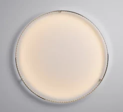 Applique ou plafonnier, Curve 80, avec alimentation déportée, aluminium, LED, dim, 2700K, 1400 lm, Ø83cm, H8cm - Le Deun