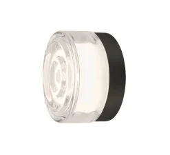 Applique ou plafonnier, Cyft Wave, noir, IP65, LED, dim, 2700-3000-4000K, 220 / 260 / 280 lm, Ø13,2cm, H7,9cm - SLV