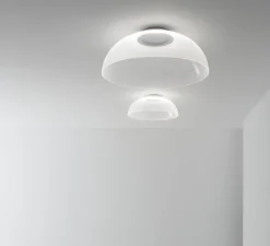 Applique ou plafonnier, Demi, transparent, blanc, LED, dim, 3000K, 3748 lm, Ø70cm, H29,6cm - Stilnovo
